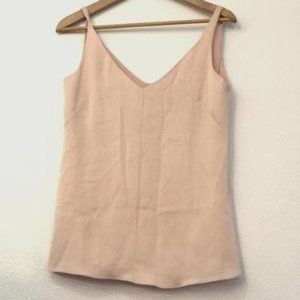 NWT Milly Nordstrom Blush Pink Stretch Silk V-Neck Tank Top Cami Camisole sz 10